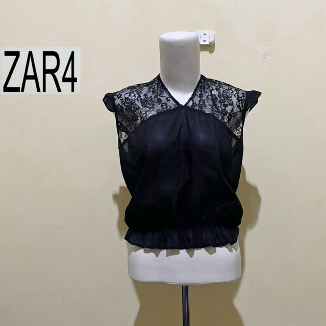 Atasan Blouse black Zara woman