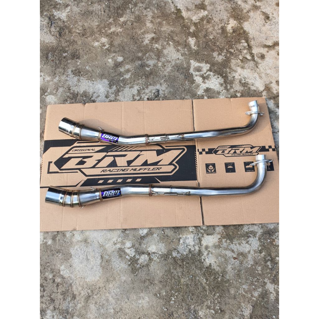 ORIGINAL BRM LEHER KNALPOT STANDAR SAMPING INLET 50mm pnp supra x125 grand smas shogun Jupiter vega 
