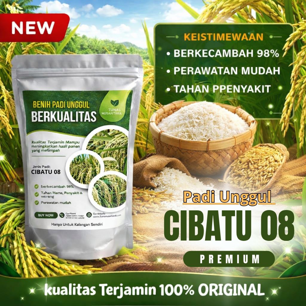 Benih padi premium CIBATU 08 kemasan 1kg original