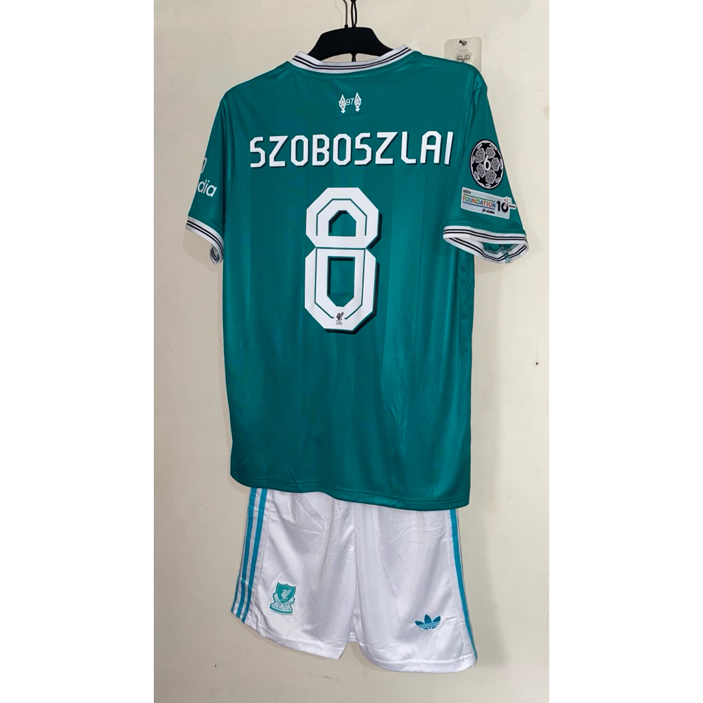 [paket lengkap] Jersey Liverpool 3rd 25/26 + celana + nameset + patch
