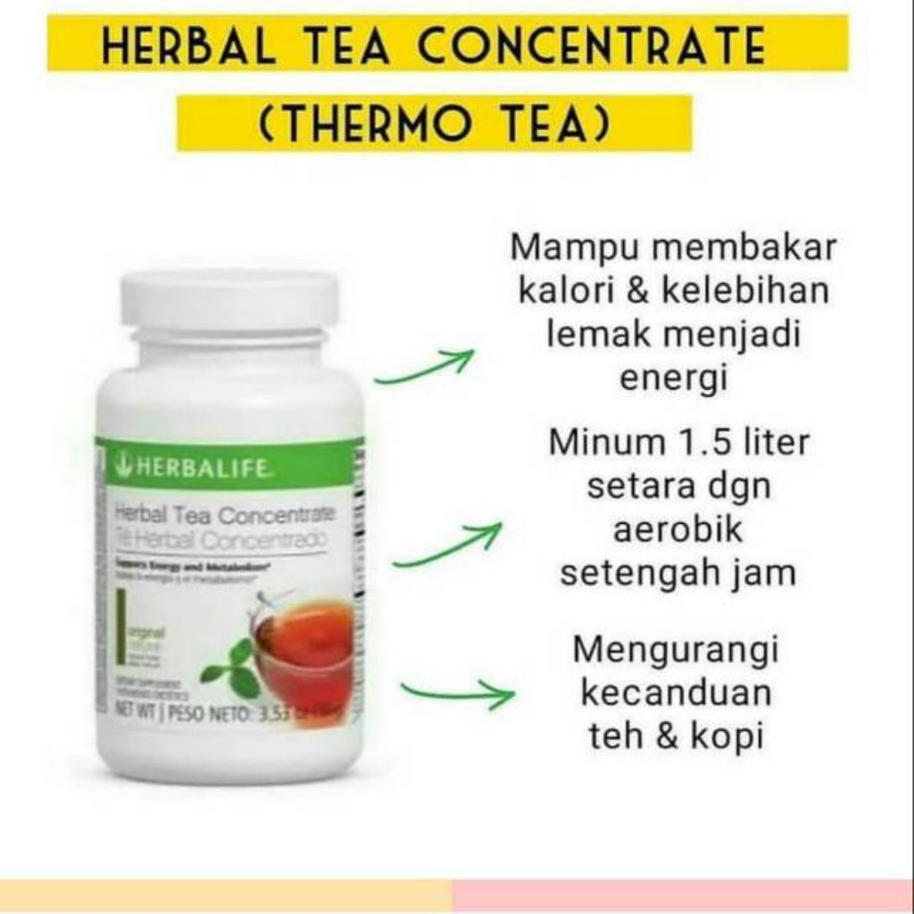 Teh Herbalife thermojetic concentrac tea Thermo tea asli original