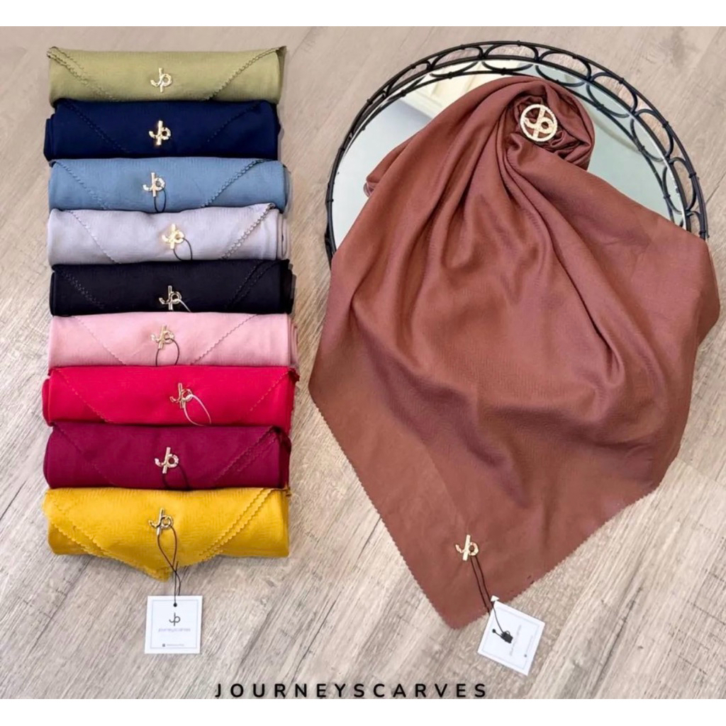 Hijab Segiempat Voal Polos Plat Jp / B JOURNEY BUTTONSCRAVES Paris Premium Lasercut