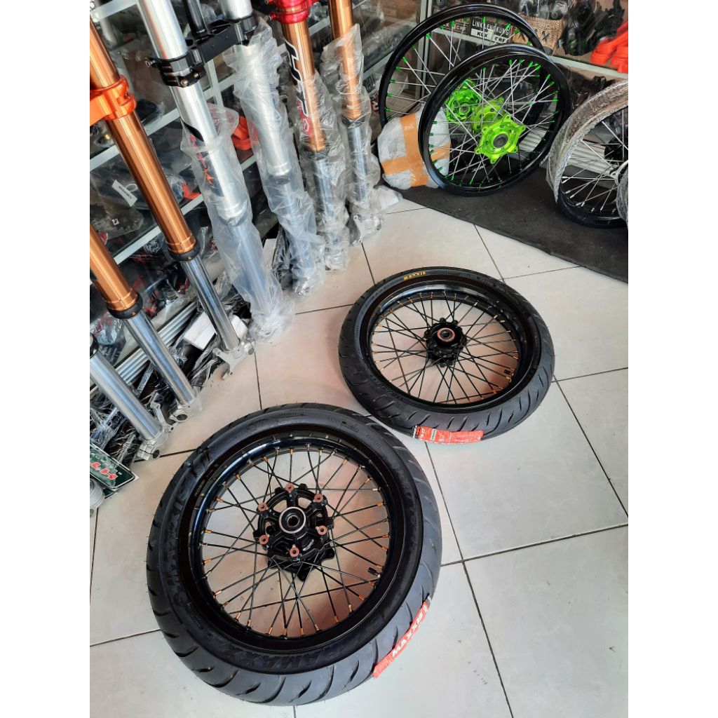 WHEELSET YAMAHA WR155R VELG ROSSI SUPERMOTO