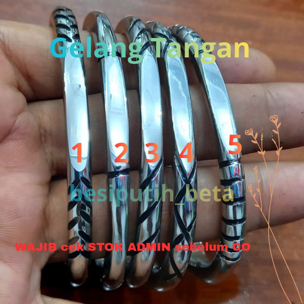 Gelang besi putih ambon / besi putih asli
