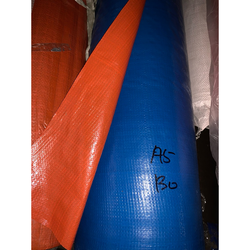 Terpal Plastik BAHAN ROLL A5 Uk.2X200 ORANGE-BIRU
