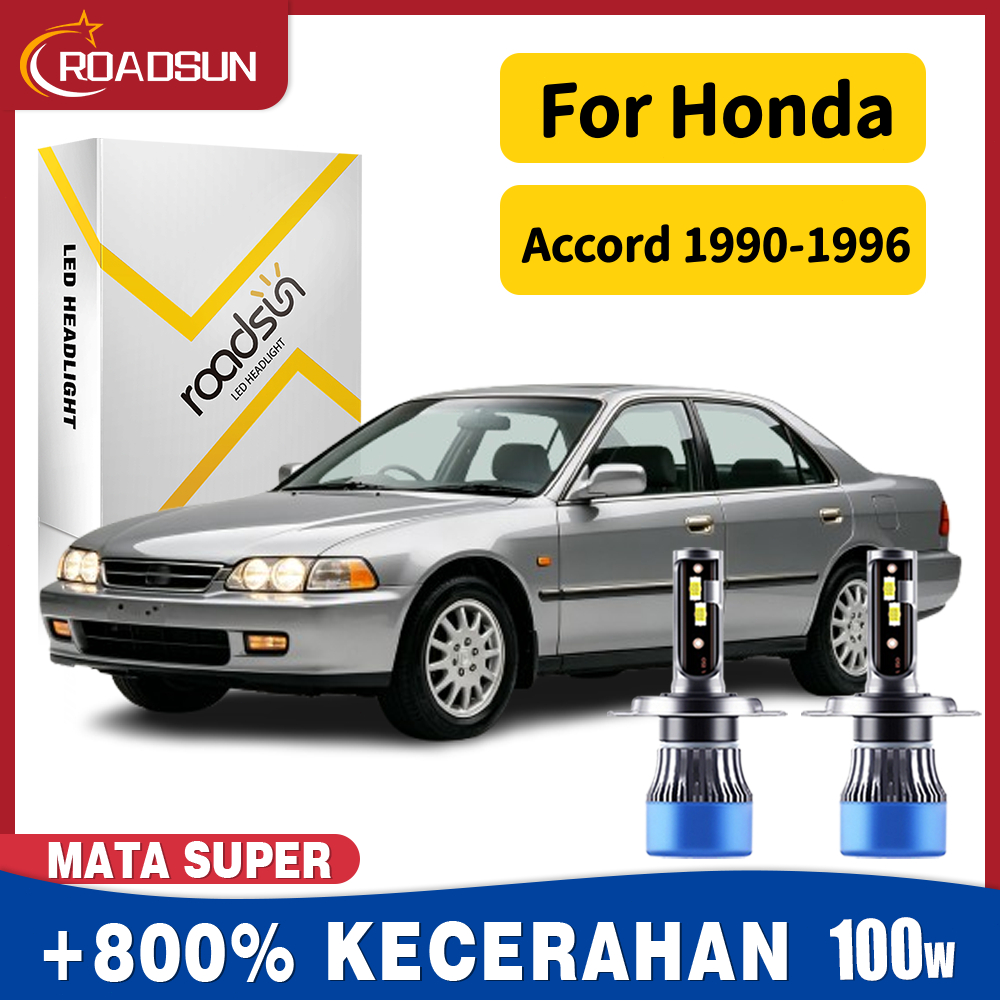 Cocok untuk Honda Accord 1990-1996 Led Lampu Depan Mobil Bohlam Hi/Lo Beam Super Terang 100W 6000K 2