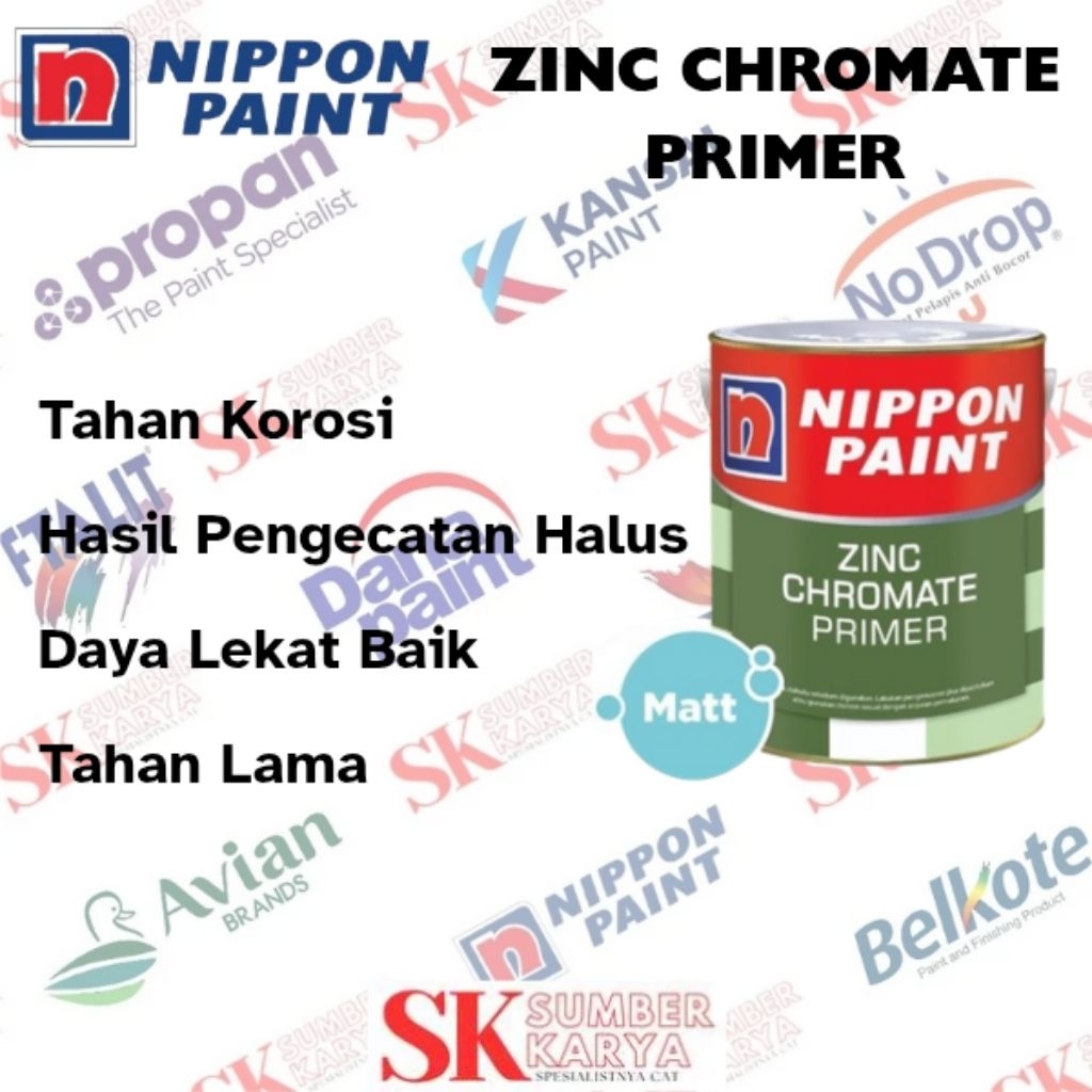 NIPPON PAINT ZINC CHROMATE PRIMER CAT DASAR 25KG