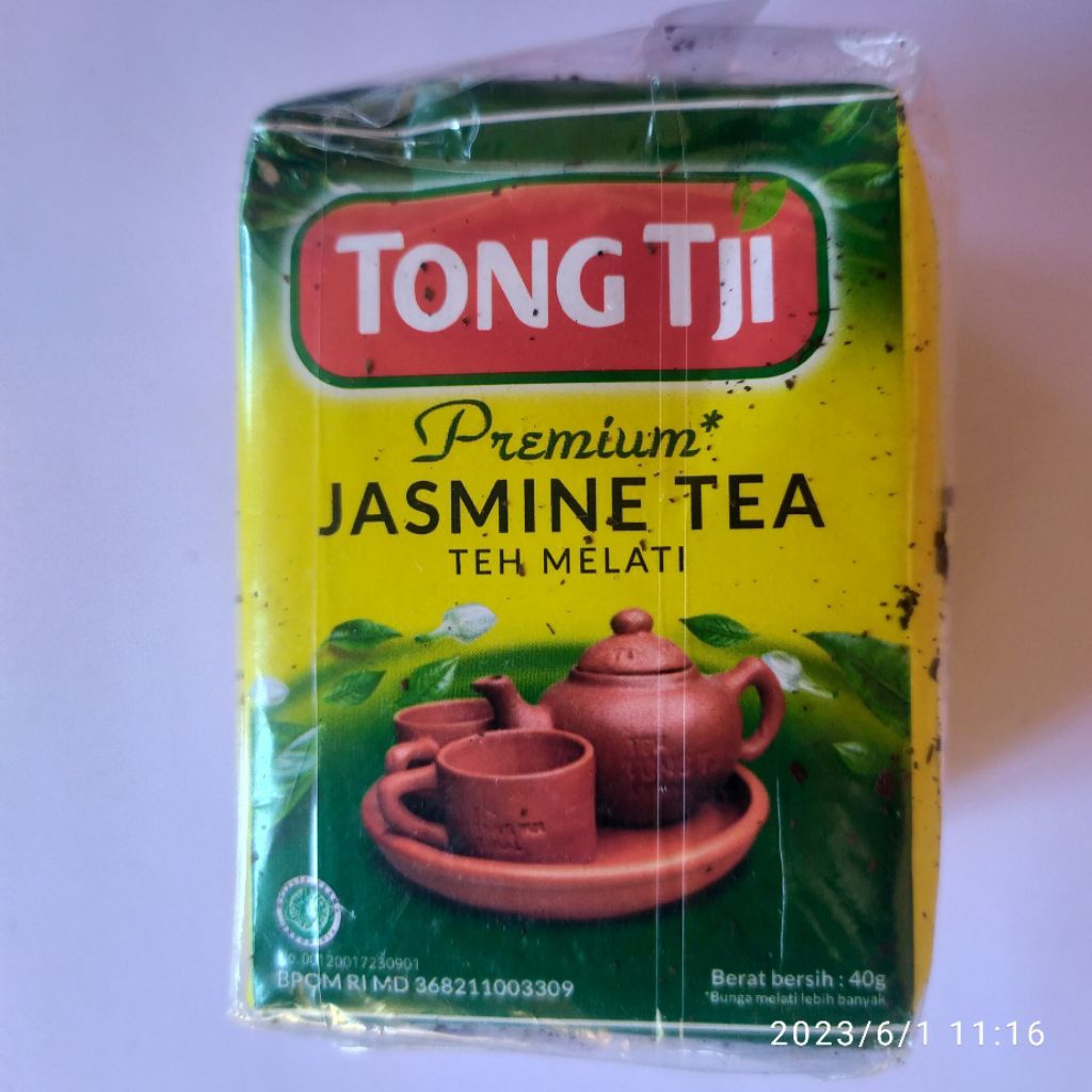 Teh Hijau Tubruk Tong Tji jasmine tea 40 g isi 10 pcsPremium dengan Aroma Melati