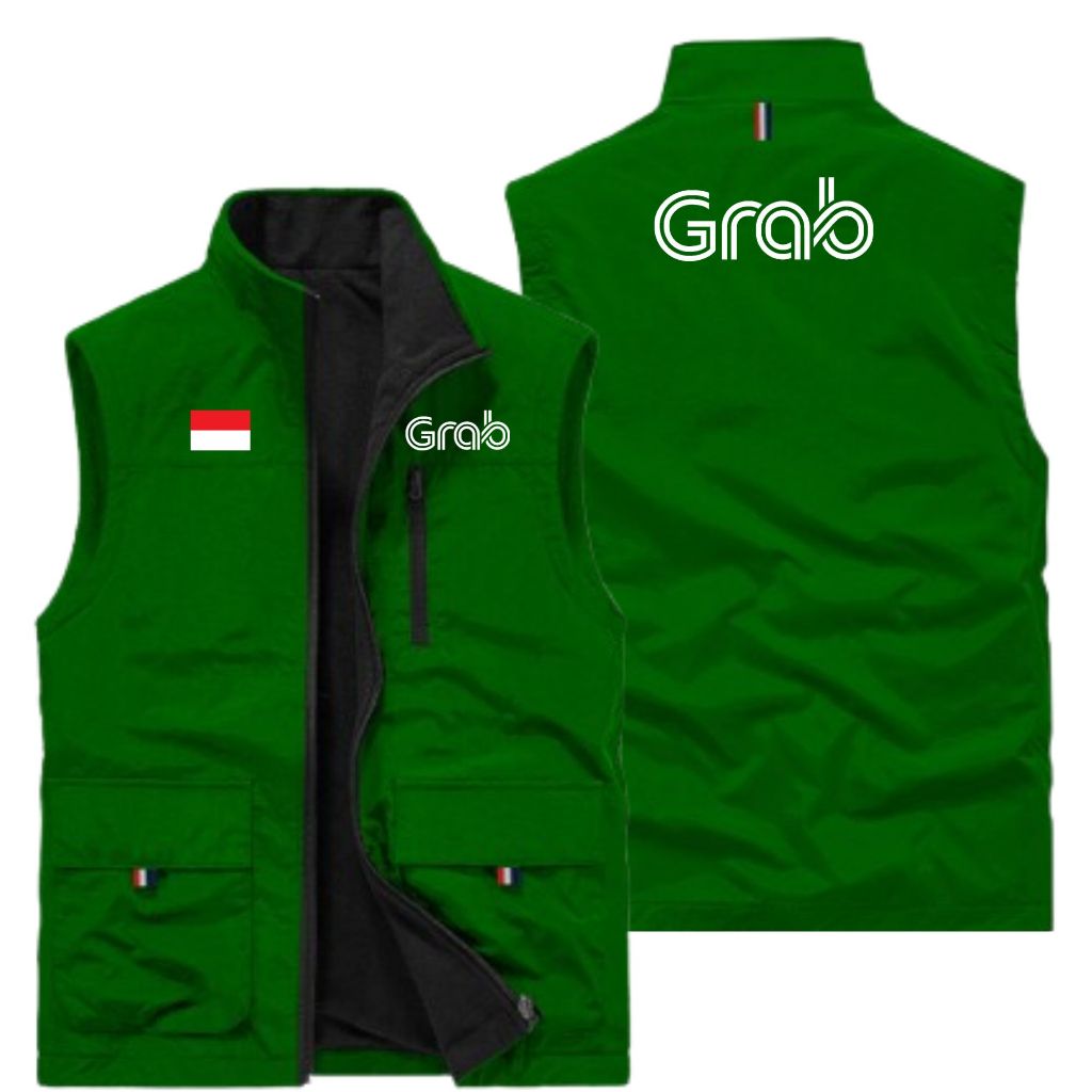 ROMPI GRAB  Rompi Grab+Bendera / Rompi Outdoor Grab / Rompi Pria Vest Outdoor