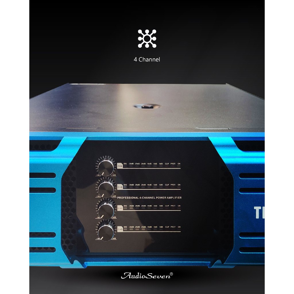 Power Amplifier 4 Channel Audio Seven TD15004 Original High Quality