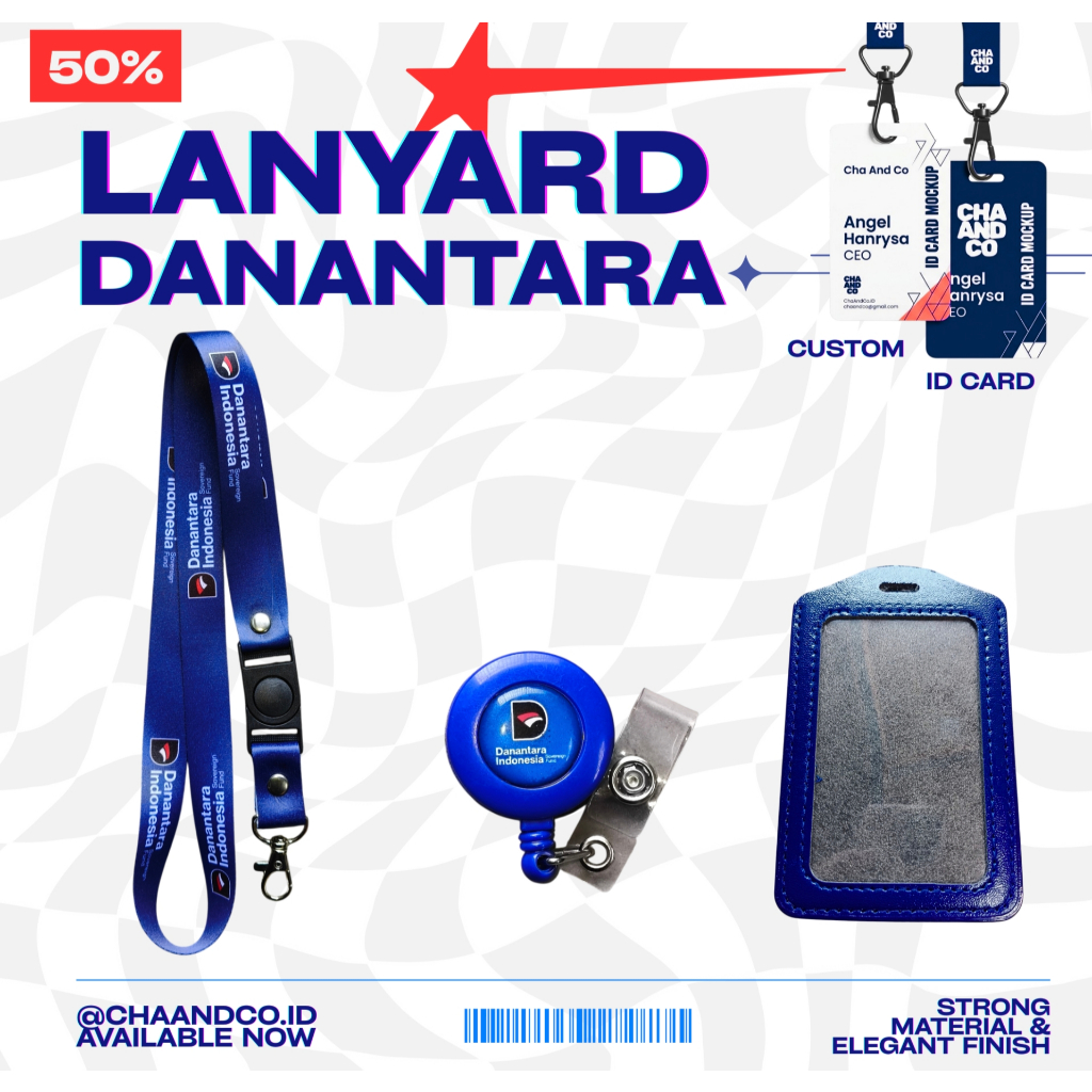 LANYARD DANANTARA INDONESIA / TALI ID CARD DANANTARA [Tali Gantungan kunci Danantara / READY STOK / 