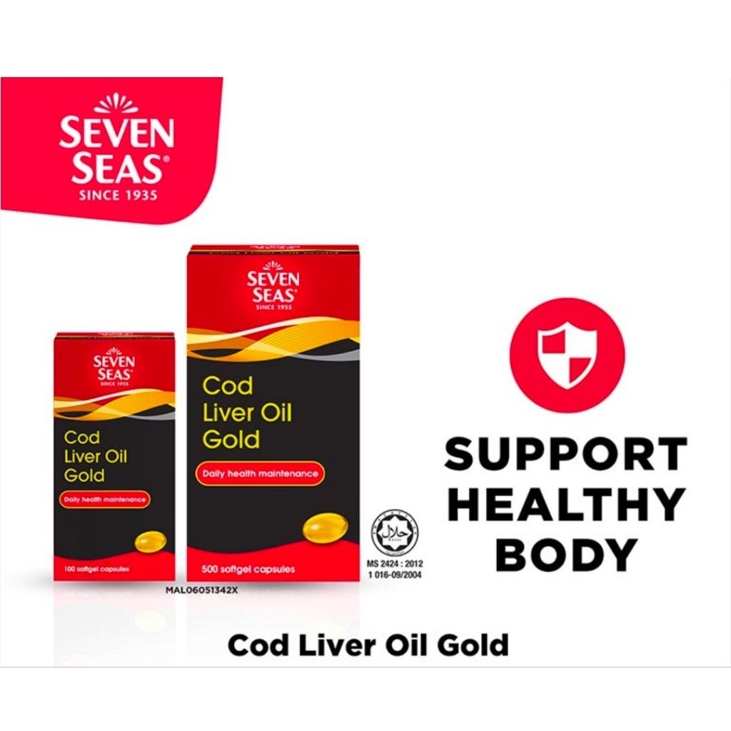 Seven Seas Cod Liver Oil Gold isi 500+100 softgel