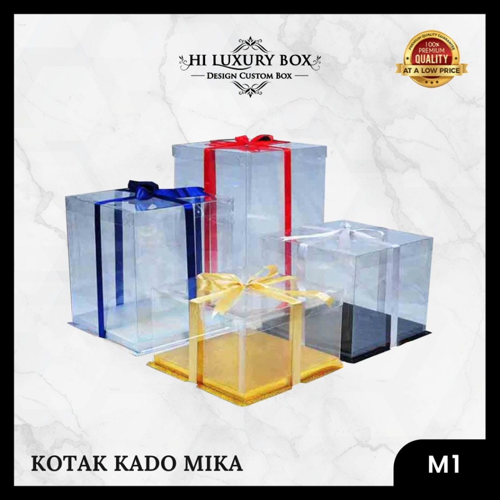 Cake Box Kotak Kue Mika Transparan Dus Hantaran - Tutup Mika 30x30