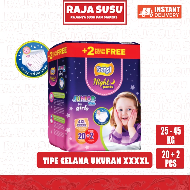 SENSI NIGHT PANTS XXXXL20+2 GIRL - RAJA SUSU