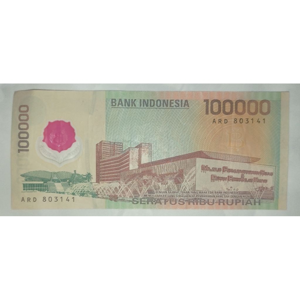 Uang Plastik NKRI Rp 100 rb