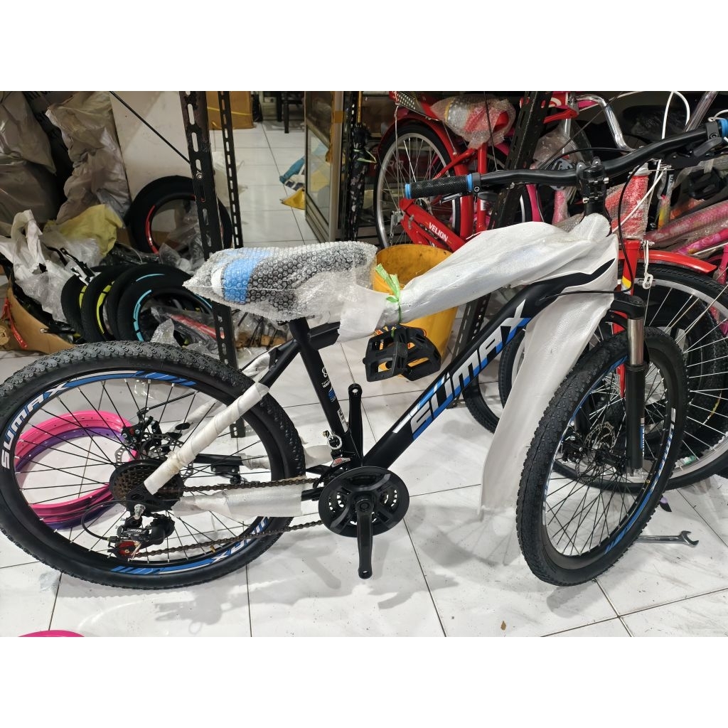 SEPEDA MTB 24 SUMAX OPERAN 7 SPEED REM CAKRAM GARPU SHOCK
