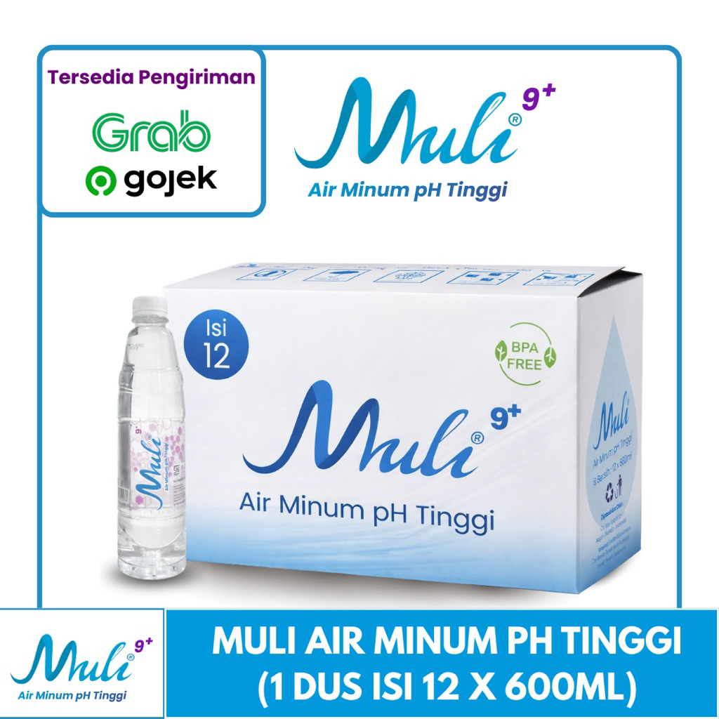 Muli Air Minum pH Tinggi 9+ 1 Dus Alkaline Water