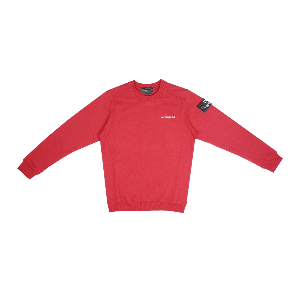 W.Essentiels Sweater Pouile Chest Logo Crewneck Foxblood