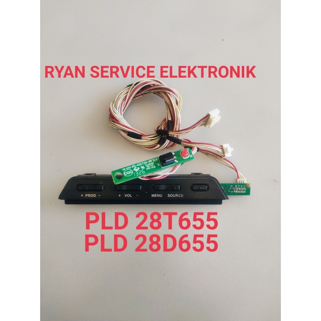 sensor tombol TV LED POLYTRON PLD 28T655 PLD 28D655