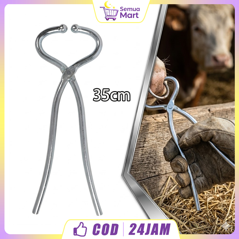 Bull Ring Pliers Tang Hidung Sapi 35cm Penjepit Hidung Sapi Peternak Sapi/Kerbau Dokter Hewan
