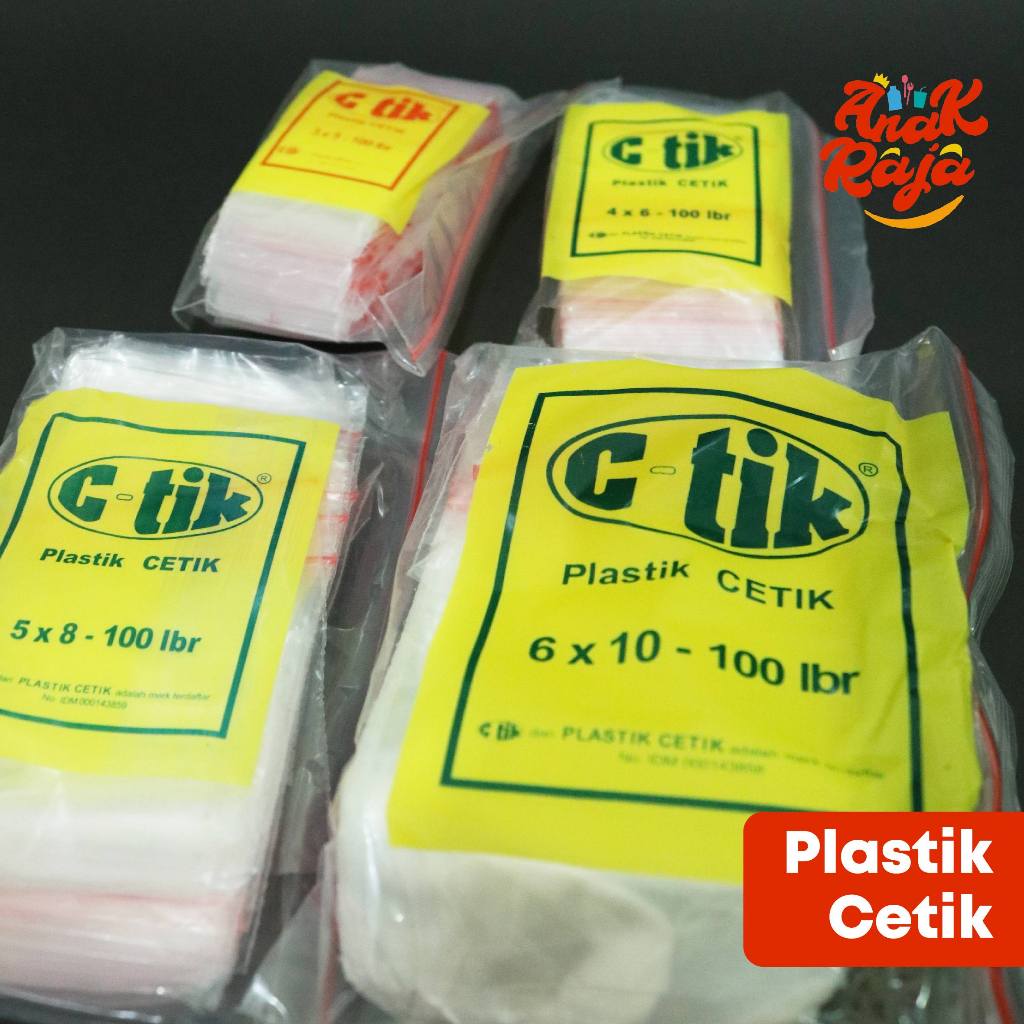 Plastik Cetik Ziplock 100 pcs | 14 x 20 cm - 35 x 45 cm