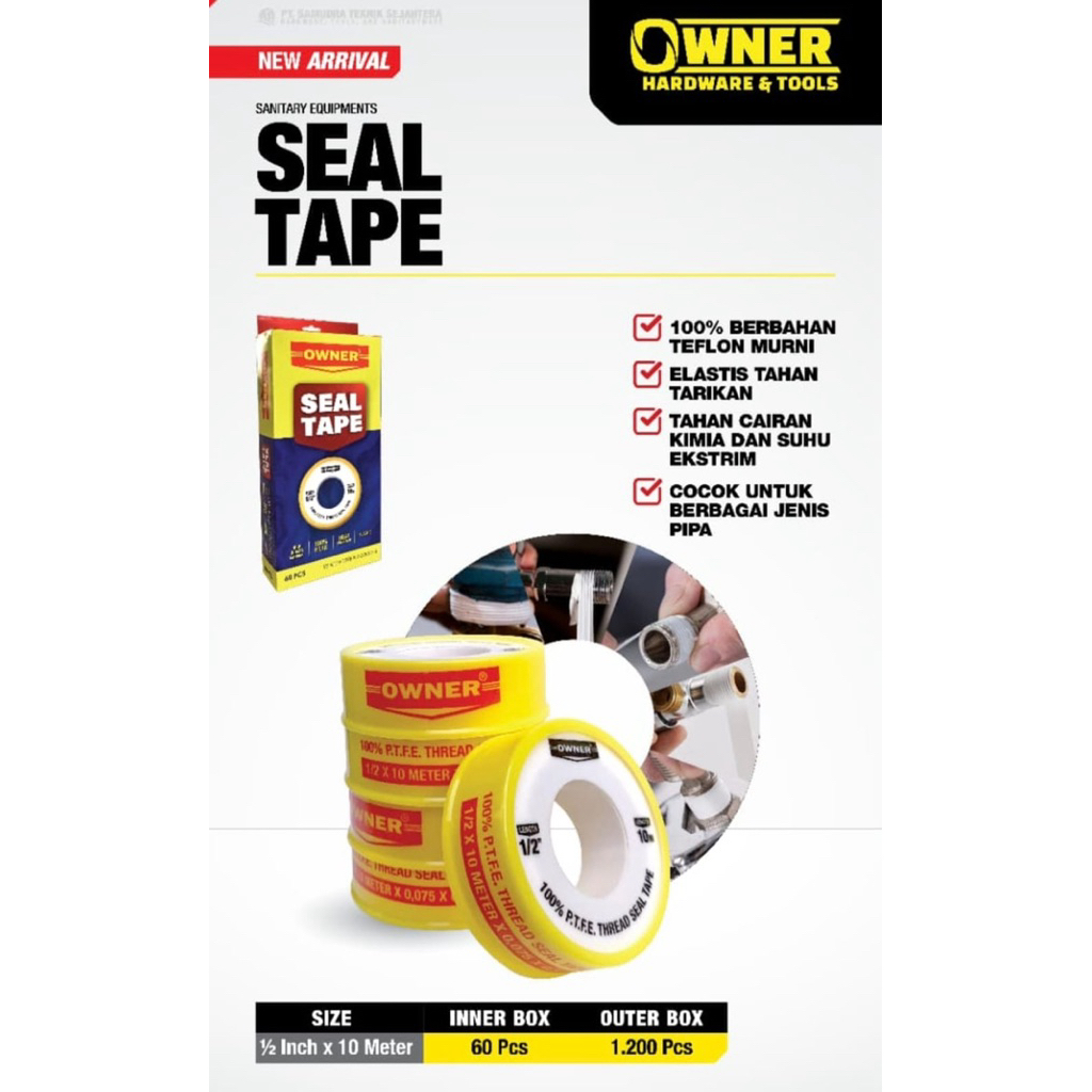 OWNER SEAL TAPE 10 METER / SELTIP OWNER 10 METER/ SEALTAPE OWNER 10 METER