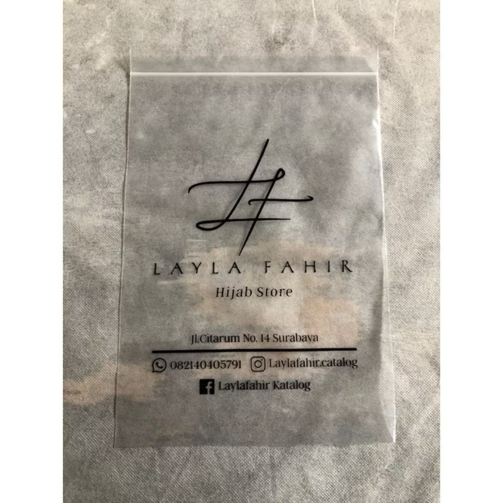 Plastik klip  bening sablon custom (min 1000 pcs )kantong plastik,plastik packing pakaian,plastik pa
