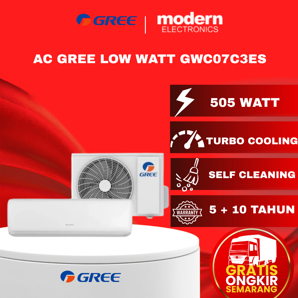 AC GREE GWC07C3ES 3/4PK LOW WATT