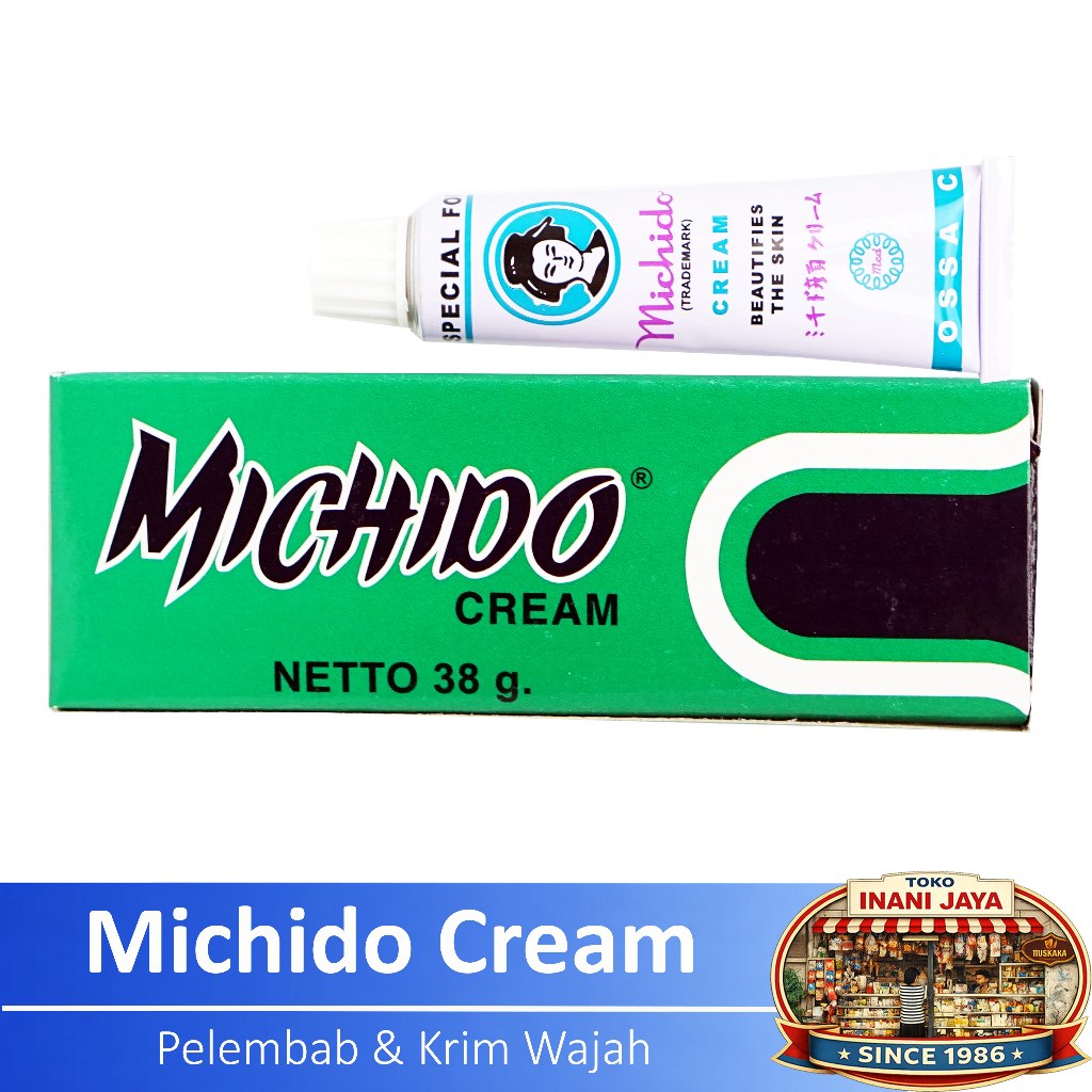 Michido Cream 38gr - Krim Wajah Pria dan Wanita - Pelembab Wajah