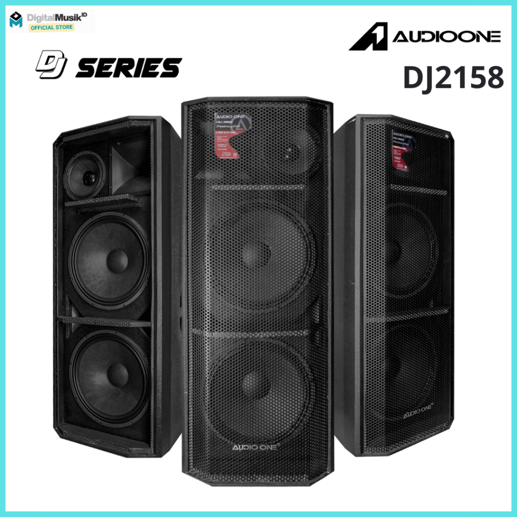 AUDIO ONE Speaker Double 15 Inch Pasif 3 Way DJ 2158 Fullrange Passive Sound System Original I DM