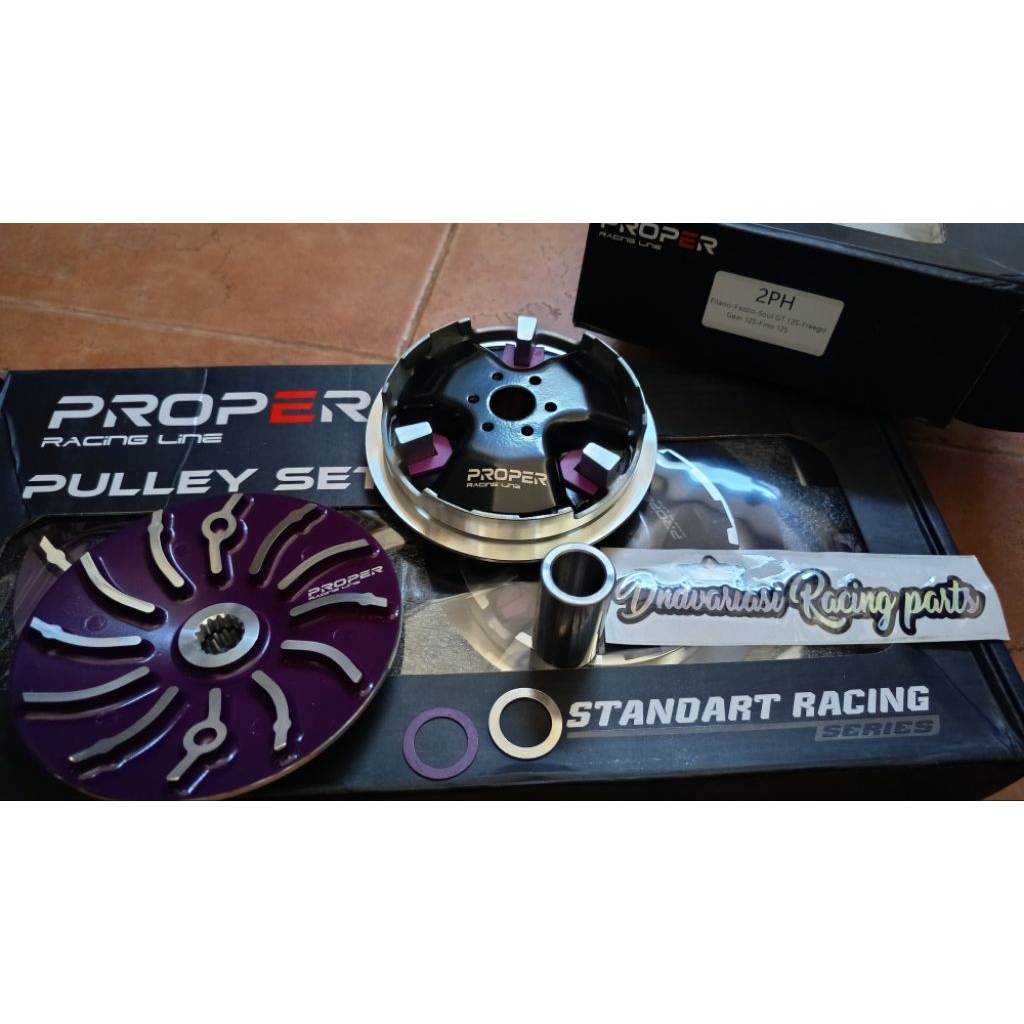 PROPER RUMAH ROLLER PROPER MIO M3 2PH STANDART RACING/PULLEY SET MIO M3 2PH PROPER STANDAR RACING/RU
