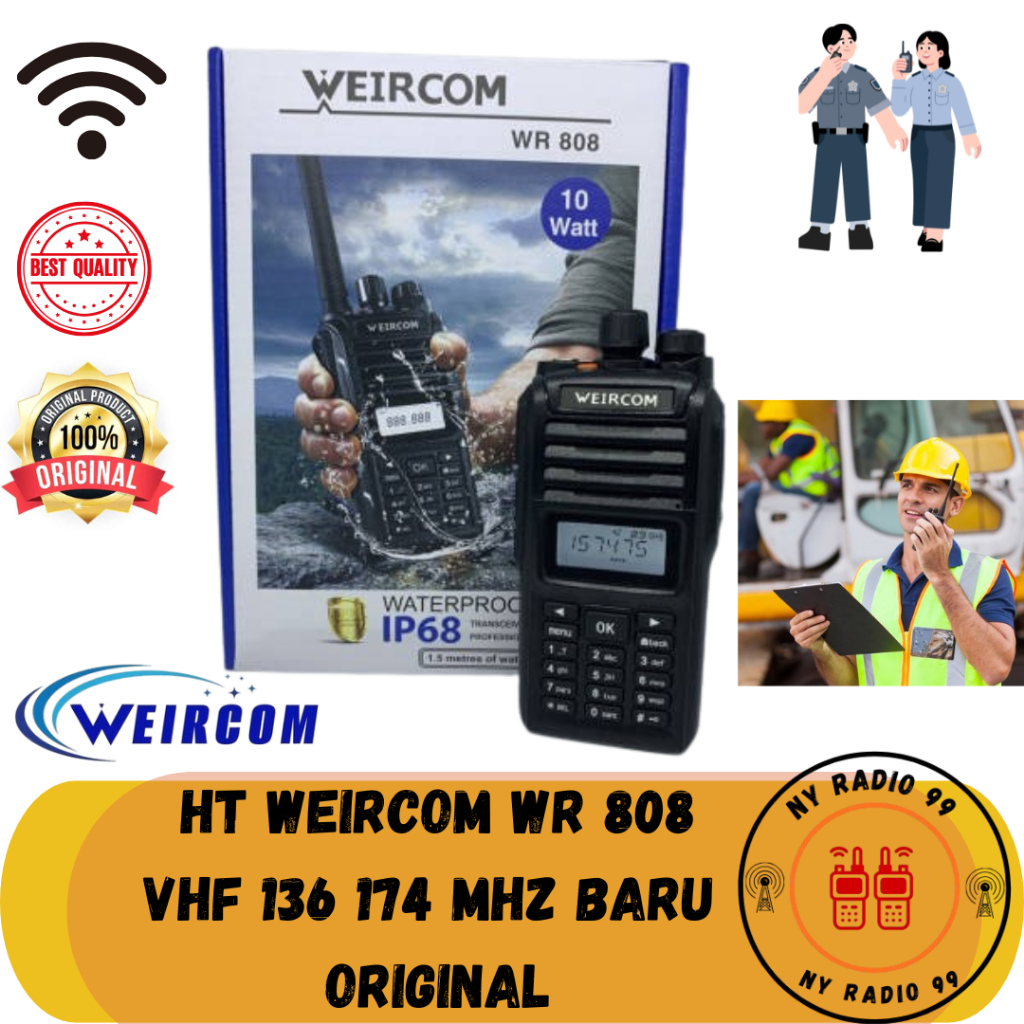 HT Weircom WR 808 VHF 136 174 Baru Original HT Weircom WR808