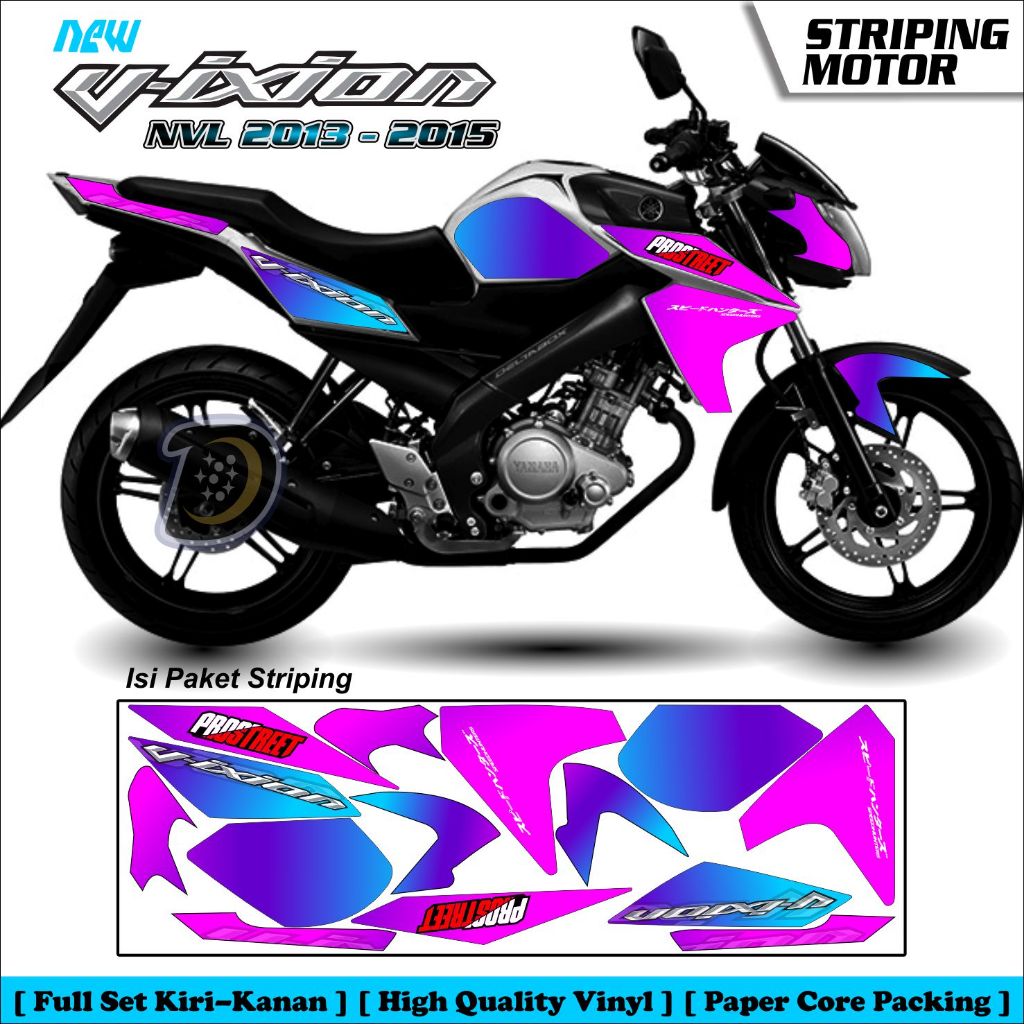 Stiker Motor Vixion Nvl 2013 2015 Striping Variasi Vixion Nvl Stiker Vixion Lightning Bunglon