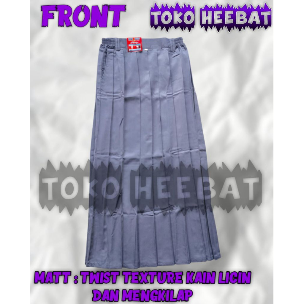ROK REMPEL PANJANG SMP/SMA BAHAN LICIN DAN MENGKILAP