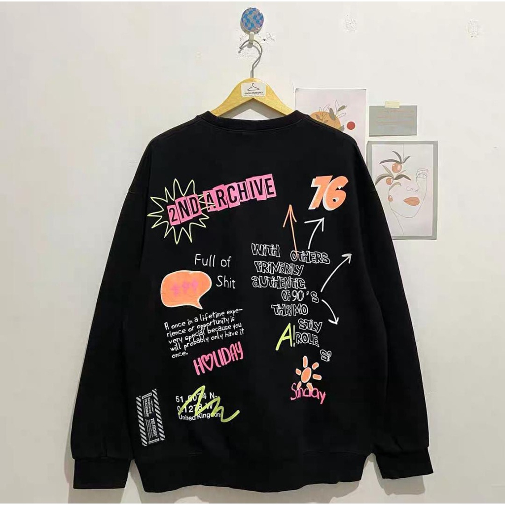 Sweater Kaos Lengan Panjang Unisex dengan Bahan Katun Vistaterry Lembut distro 2nd archive