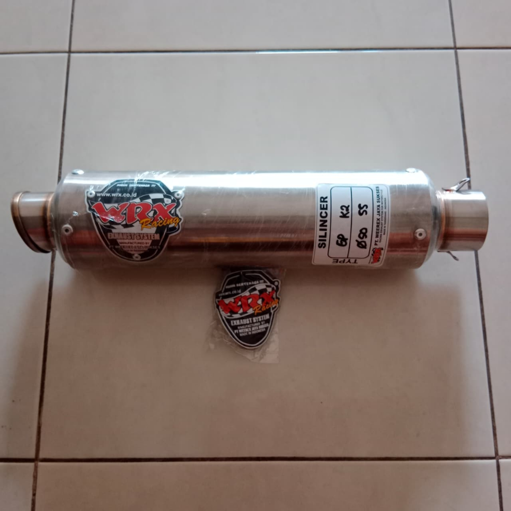 SILINCER KNALPOT WRX RACING EXHAUST ORIGINAL TYPE GP K2 STAINLESS INLET 50MM