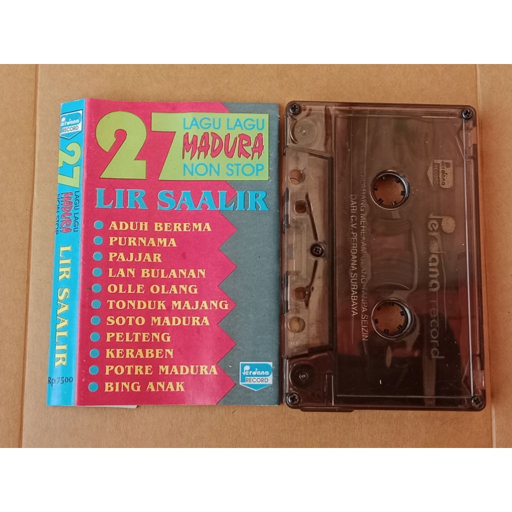 Kaset Pita 27 Lagu Dangdut Madura Nonstop Lir Saalir