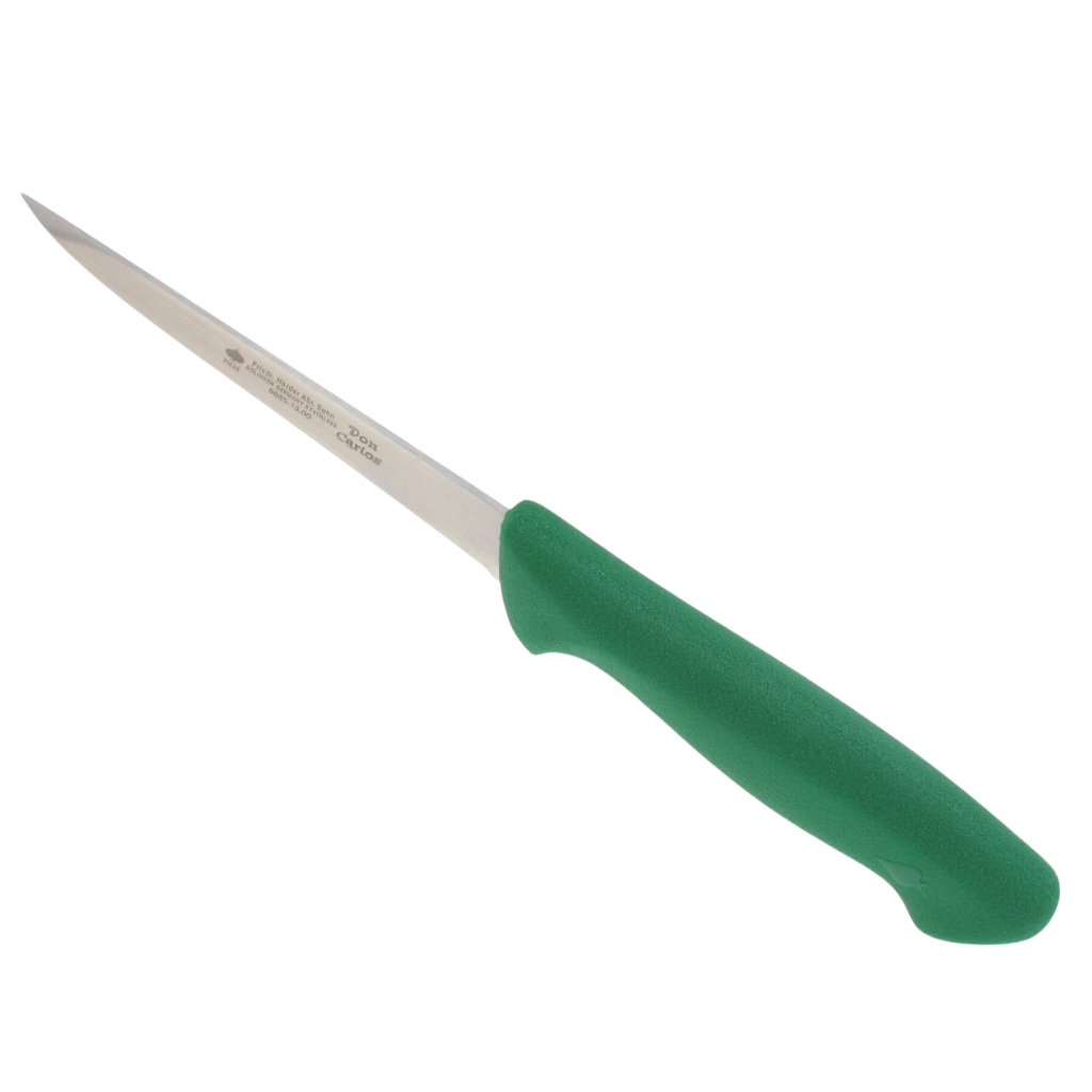 Friedrich Herder Pisau Boning Cap Garpu 8685 5 / 6 inch - Pisau Daging Stainless Steel Gagang Hijau 