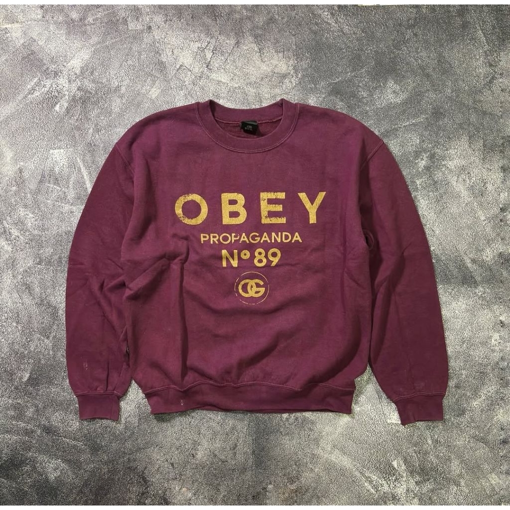 OBEY MAROON CREWNECK