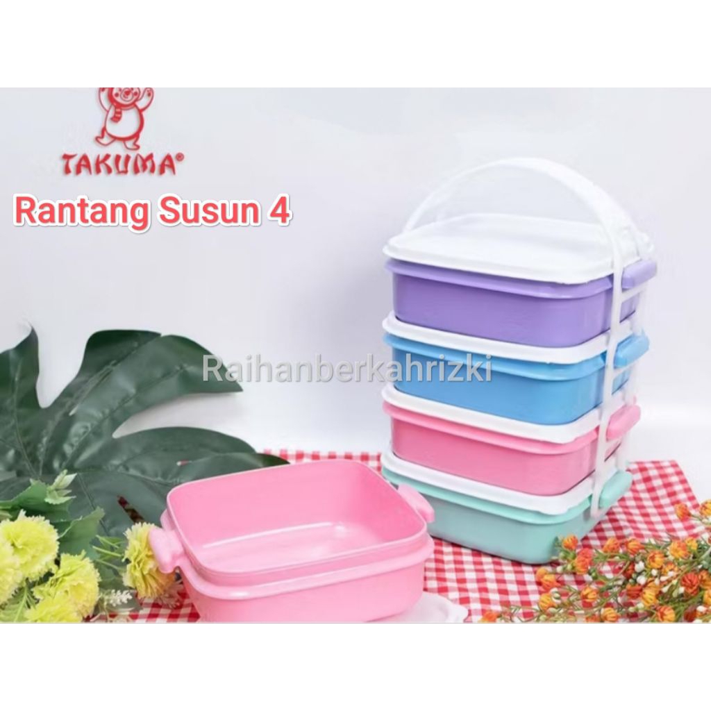 Rantang Susun 3 Takuma Fuji Warna / Tepak Makan Bekal Sekolah Piknik -  Murah