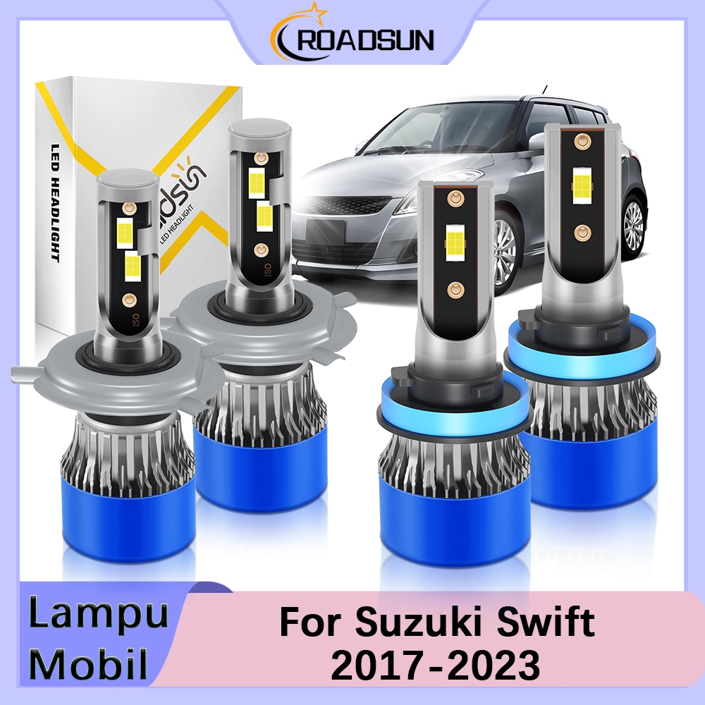 [For Suzuki Swift 2017-2023] 2PCS LED Lampu Depan Mobil Super Terang Hi/Lo Beam Fog Light 12V 160W 1