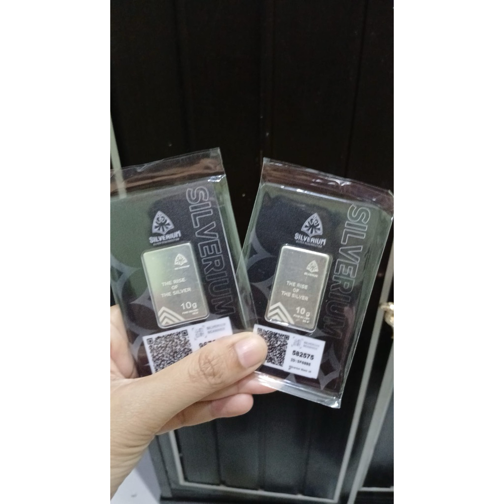 SILVERIUM BATANGAN 10 GRAM REGULER MURNI 999,9 KOLEKSI INVESTASI LOGAM MULIA PERAK