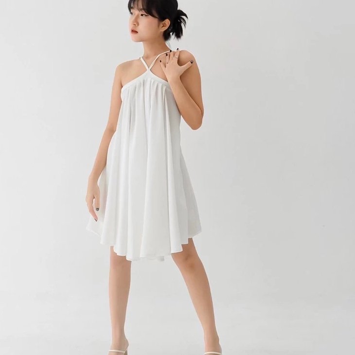 Lucky Mini Backless Dress / Beach Dress / Off Shoulders / Mini Dress Seksi Tali Punggung Big Size To