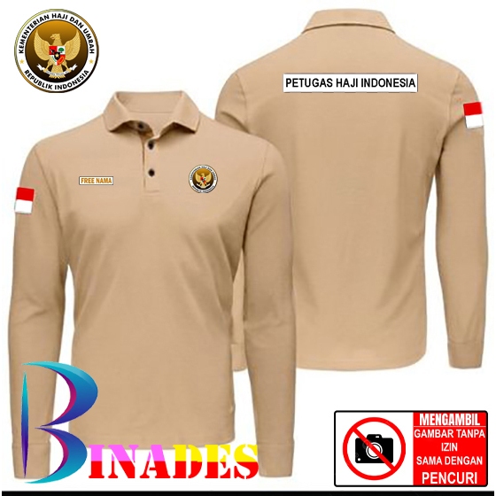 Jual Baju Kaos Kerah Model Polo Tshirt KEMENTERIAN HAJI DAN UMROH REPUBLIK INDONESIA - PETUGAS HAJI 