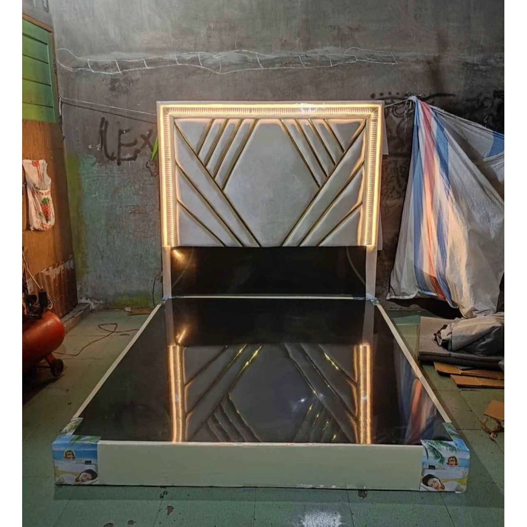 set Divan sandaran LED 180 x 200 Baldu