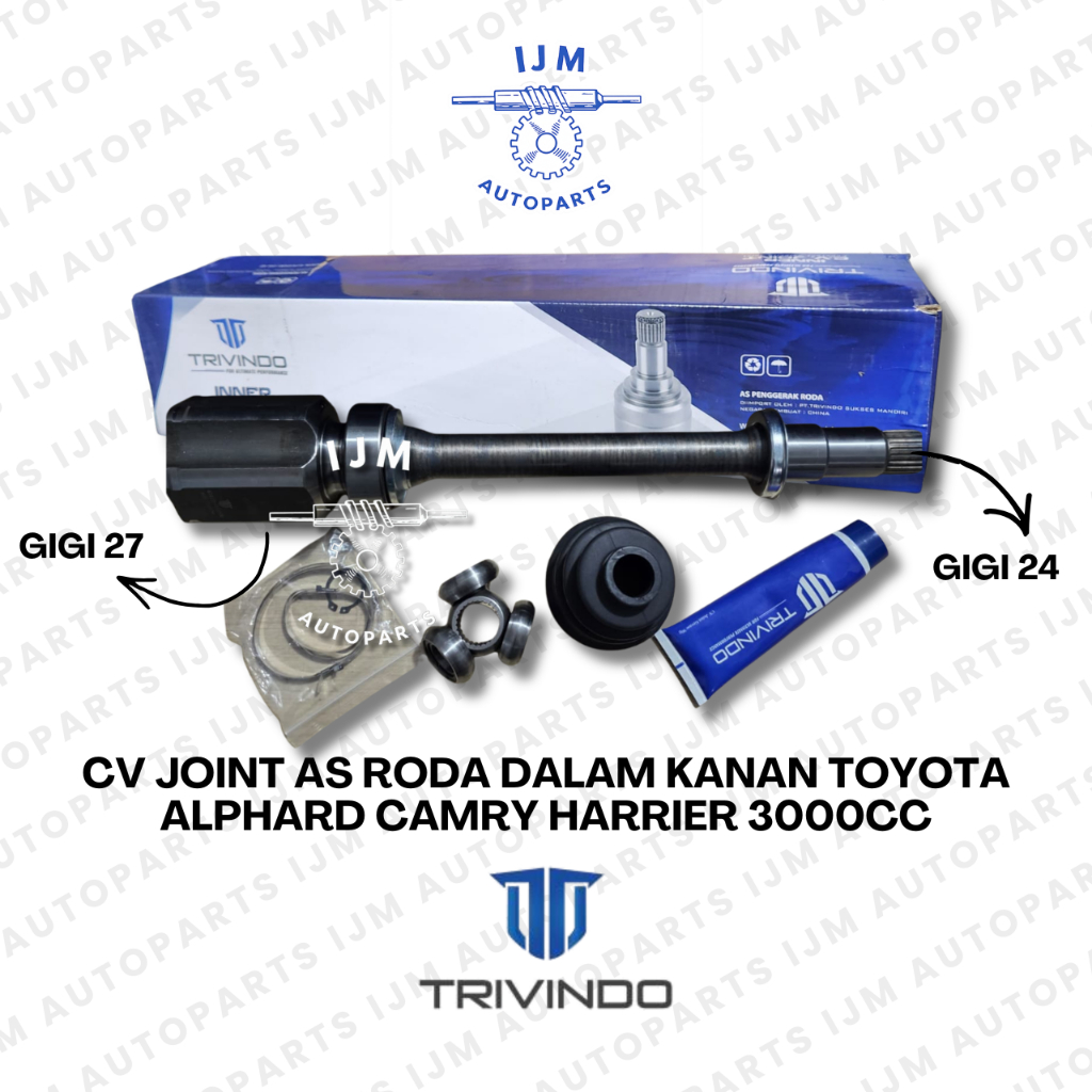 CV Joint As Roda Dalam Kanan Toyota Alphard Camry Harrier 3000cc Trivindo