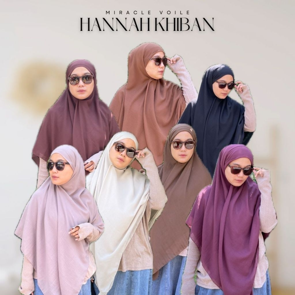 HANNAH KHIBAN - French Khimar / Khimar Bandana - Voal Miracle / Arabian Voile - Jumbo 140 cm - Hanan