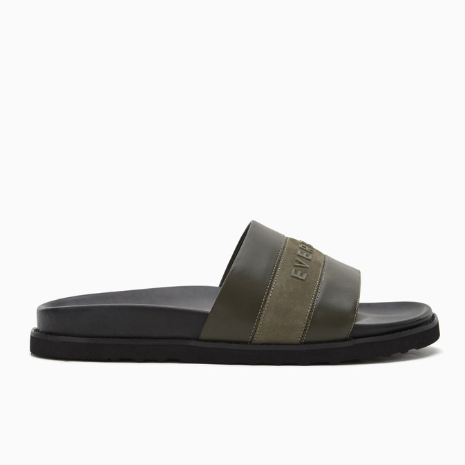 EVERBEST OSSIAN - Sandal Slide Pria Leather Premium