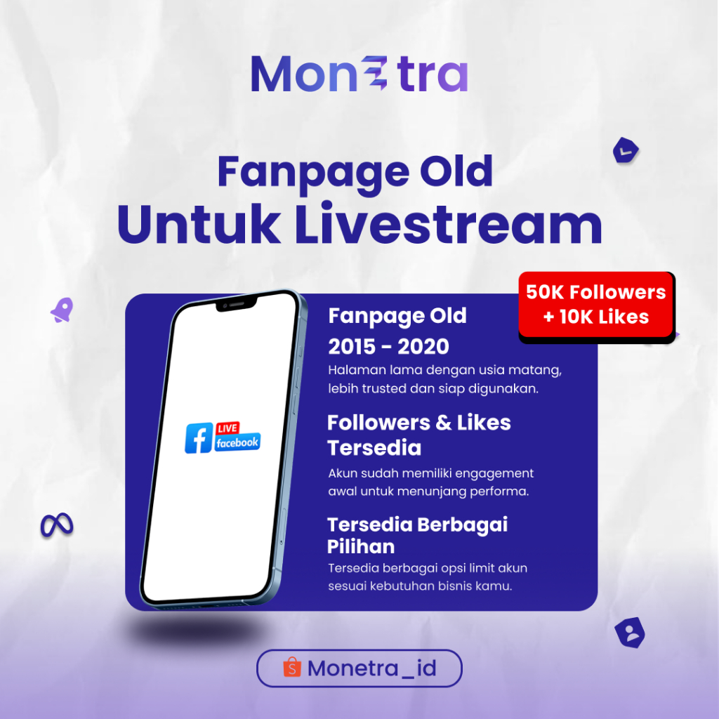 Fanpage 50000 follower / Fanpages / FP Dipulihkan Untuk Akun FB/Facebook Ads (Anti Drama Ditolak) Bu