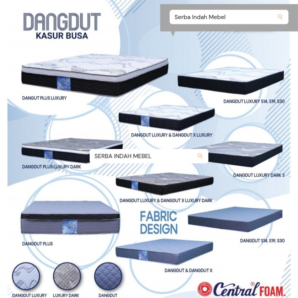 KASUR BUSA CENTRAL DANGDUT GARANSI BUSA 10 THN 90x200 120x200 140x200 160x200 180x200 KASUR BUSA CEN
